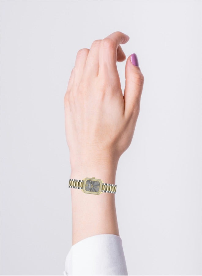 Black Moon Elegant Blackmoon Women's Watch Stylish Grey Dial Stainless Steel Band Water Resistant Perfect for Casual and Formal Wear - Image 2