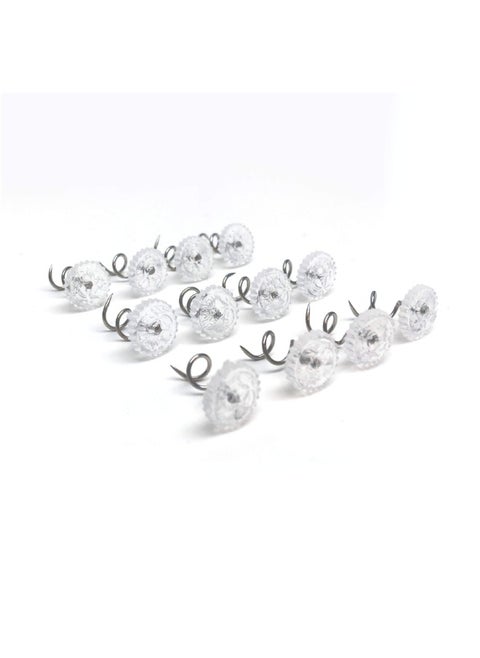 Levinsohn Fresh Ideas Bedskirt Pins  Set Of 12  White  King