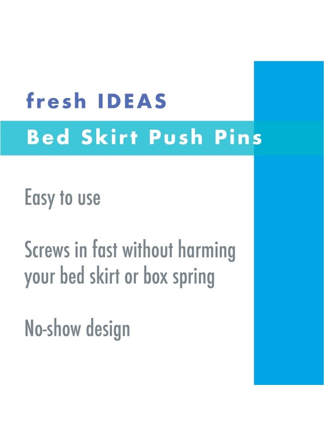 Levinsohn Fresh Ideas Bedskirt Pins  Set Of 12  White  King