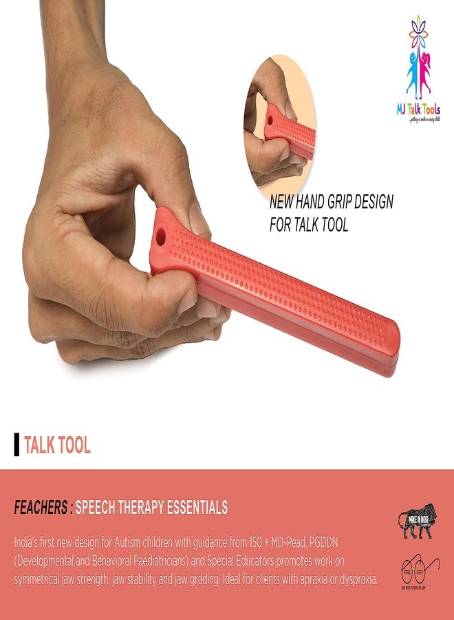 MJ Talk Tools® Speech Therapy Talk Tools Jaw Grading Bite Blocks Reusable and Durable Therapy Tool (Red) -Pack of 2 - Image 4