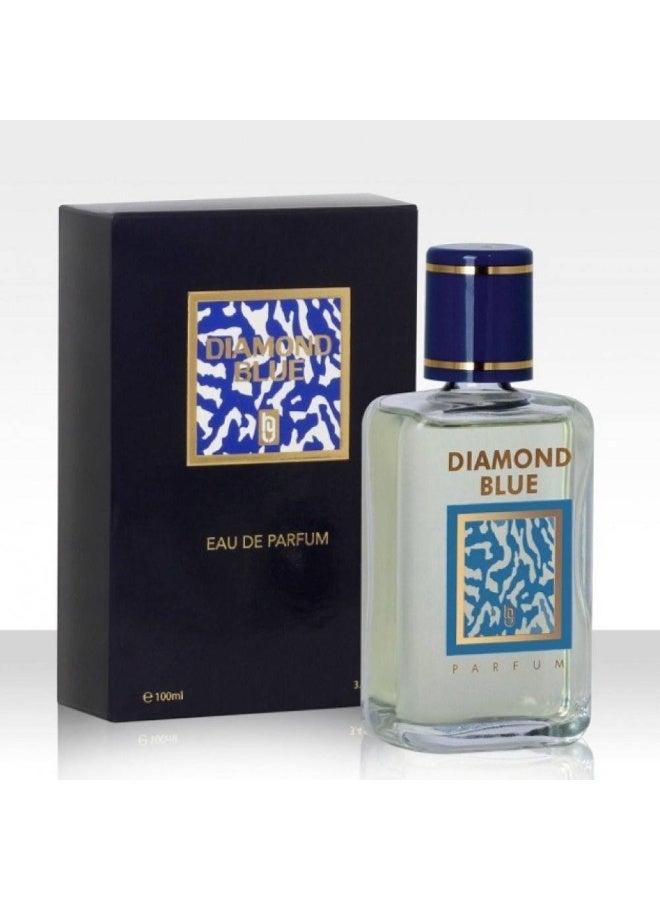 GAZZAZ Diamond Blue Eau de Parfum for Men by Qazzaz, 100ml - Image 1