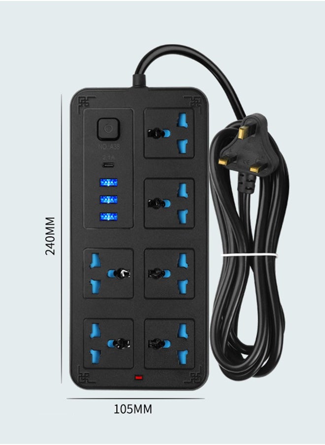 Generic 10-Outlet Surge Protector Power Strip UL-listed Heavy-Duty Extension Cord for Home, Office, Travel, Computer, Laptop, Charger  - Image 5