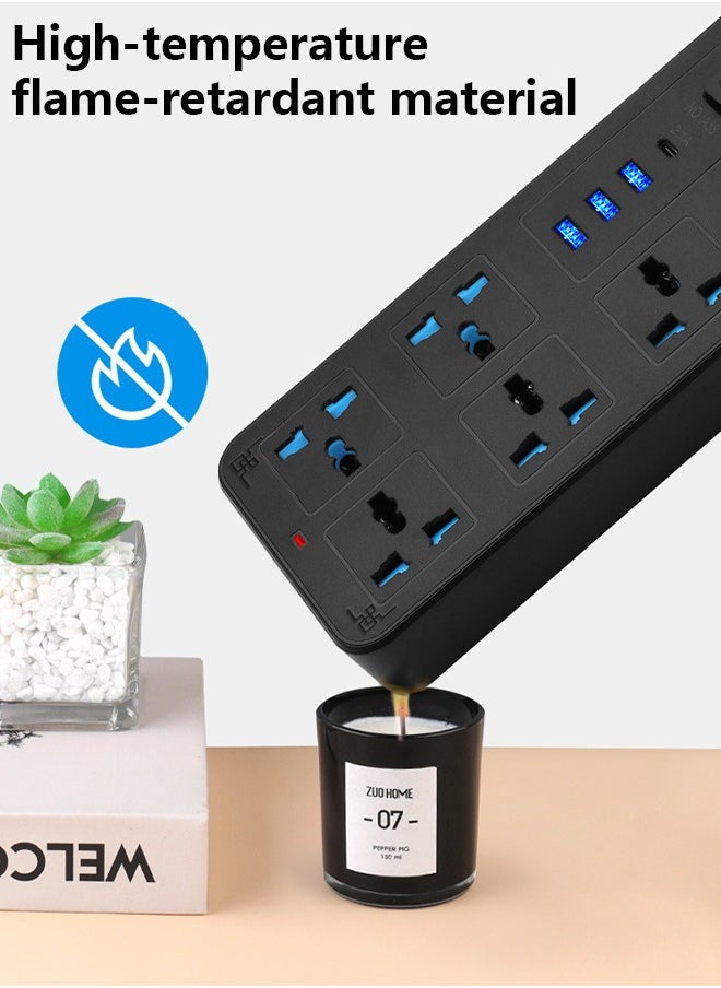 Generic 10-Outlet Surge Protector Power Strip UL-listed Heavy-Duty Extension Cord for Home, Office, Travel, Computer, Laptop, Charger  - Image 3