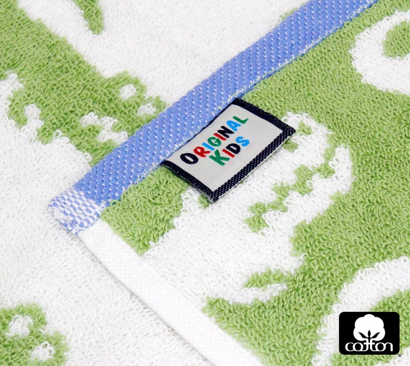 ORIGINAL KIDS Wash Cloth - Bath Time in A While Crocodile Set of 12 Washcloths - 100% Cotton Jacquard Super Soft Colorful Absorbent Quick Dry Easy Care Face Towel Face Cloth Gift - 12x12 - Green Blue - Image 2