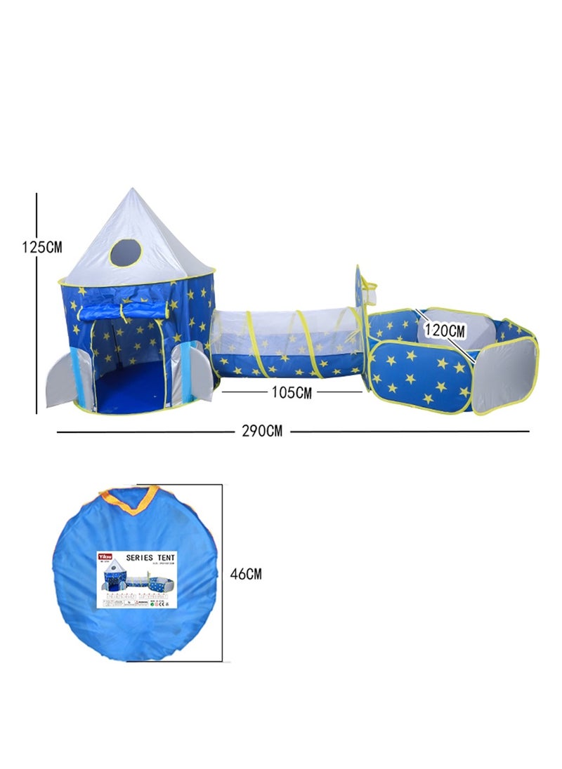 3pc Kids Play Tent  with Ball Pit, Crawl Tunnel, Princess Tents for Toddlers, Baby Space World Playhouse Toys, Boys Indoor& Outdoor Play House, Perfect Kid’s Gifts - pzsku/Z373D068DEF9647E0A91BZ/45/_/1721875694/21fcf0a2-7271-4550-a9b9-ee7c27e6f575