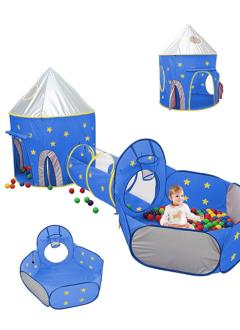 3pc Kids Play Tent  with Ball Pit, Crawl Tunnel, Princess Tents for Toddlers, Baby Space World Playhouse Toys, Boys Indoor& Outdoor Play House, Perfect Kid’s Gifts - pzsku/Z373D068DEF9647E0A91BZ/45/_/1724059602/f69998ff-651e-4762-bb3f-4c3eaba91efa