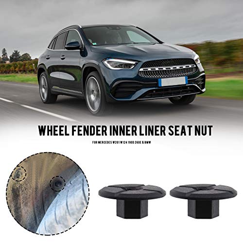 Micro Traders صواميل بلاستيكية غير ملولبة سوداء 50 قطعة 4 مم للتزيين في حواف العجلات وحماية الطين واللوحات السفلية والمصدات 2019900050 51711958025 - Image 3