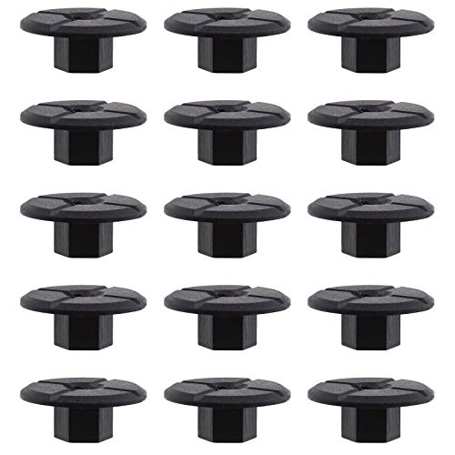 Micro Traders صواميل بلاستيكية غير ملولبة سوداء 50 قطعة 4 مم للتزيين في حواف العجلات وحماية الطين واللوحات السفلية والمصدات 2019900050 51711958025 - Image 1