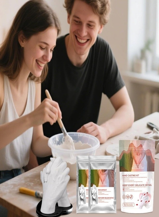 Hand Mold Powder, Fast Curing Casting Material, Skin Safe Kit, 5.51x7.87 Inches for Children and Adults, Easy Use Formula for Family Keepsake Crafts at Baby Handprint Art Projects - Image 5