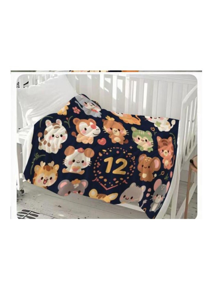 general Children's or student cartoon flannel thin blanket (warm and comfortable, suitable for sleep, games) 100cm*150cm - 836 - Image 3