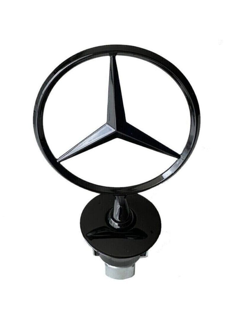 Mercedes-Benz Vehicle Hood Star Emblem for Mercedes Benz Front Hood Metal 3D Logo for Benz ( BLACK ) - Image 2
