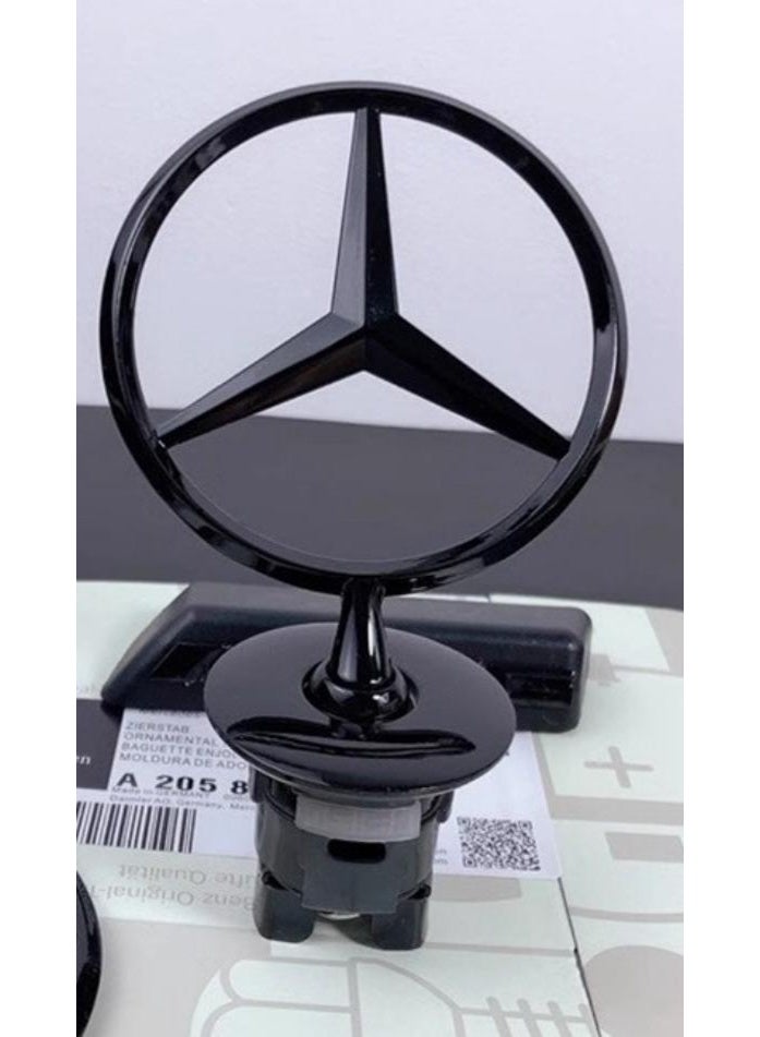 Mercedes-Benz Vehicle Hood Star Emblem for Mercedes Benz Front Hood Metal 3D Logo for Benz ( BLACK ) - Image 4