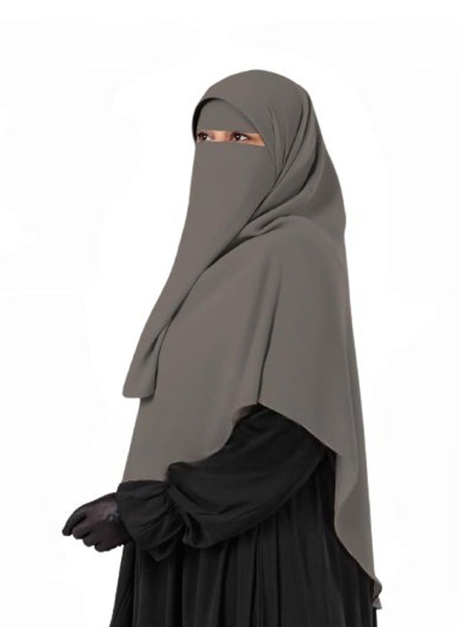 Risala 3-piece Malaysian niqab - high-quality Saudi chiffon - Image 1