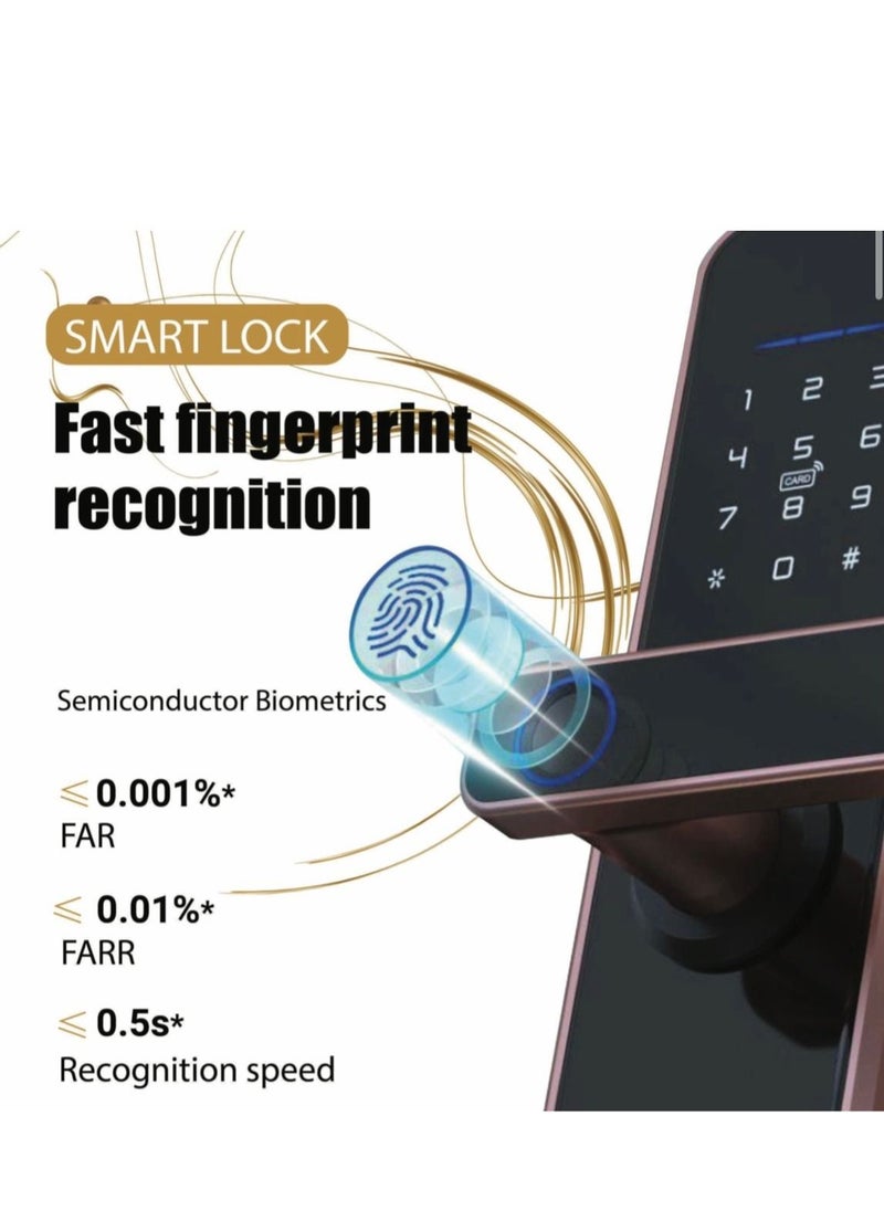 ELITE EL 400 قسط قفل ذكي سريع التعرف على بصمة الإصبع دخول بدون مفتاح مع فتح التطبيق عكسها باب الأمن الرقمي البيومترية بصمة الماسح الضوئي مع بطاقة ذكية