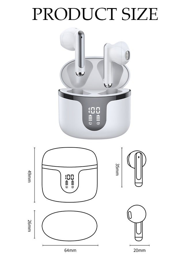 DUNISO Wireless Earphones Bluetooth 5.3 in-Ear Wireless Earbuds,Bluetooth Earbuds Touch Control, Charging Case With LED Power Display for Running Sport Gym  - Image 4