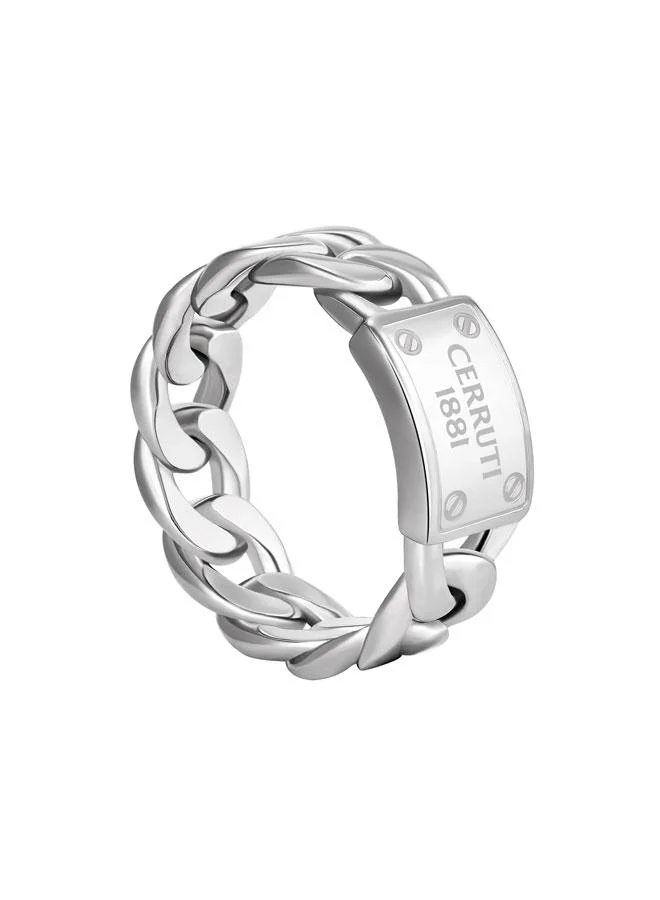 CERRUTI 1881 Matteo Stainless Steel Link Chain Ring for Men, 62