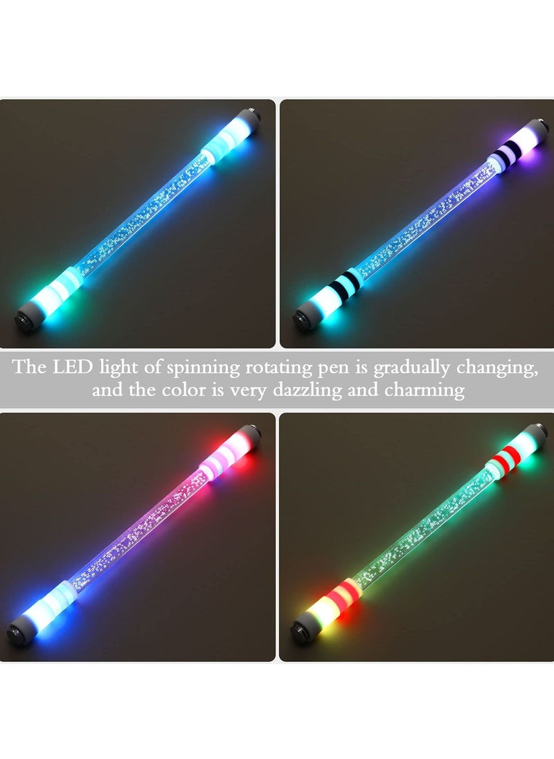 Generic - 4 Pcs LED Rolling Finger Rotating Pens,  Non Slip Coated Twirling Pens Without Pen Refills Finger Rotating Playing Pens for Student Entertainment Office Decompression artifact Bubble Style - Image 1