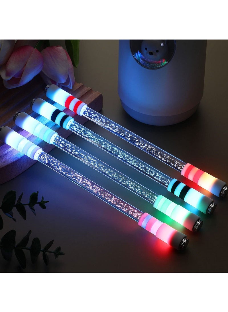 Generic - 4 Pcs LED Rolling Finger Rotating Pens,  Non Slip Coated Twirling Pens Without Pen Refills Finger Rotating Playing Pens for Student Entertainment Office Decompression artifact Bubble Style - Image 1