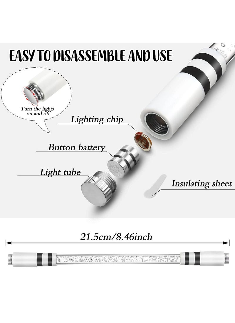 Generic - 4 Pcs LED Rolling Finger Rotating Pens,  Non Slip Coated Twirling Pens Without Pen Refills Finger Rotating Playing Pens for Student Entertainment Office Decompression artifact Bubble Style - Image 1