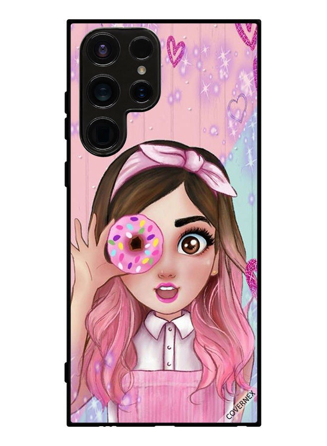 Covernex Protective Case Cover For Samsung Galaxy S23 Ultra Donut Lover Girl Art - Image 1