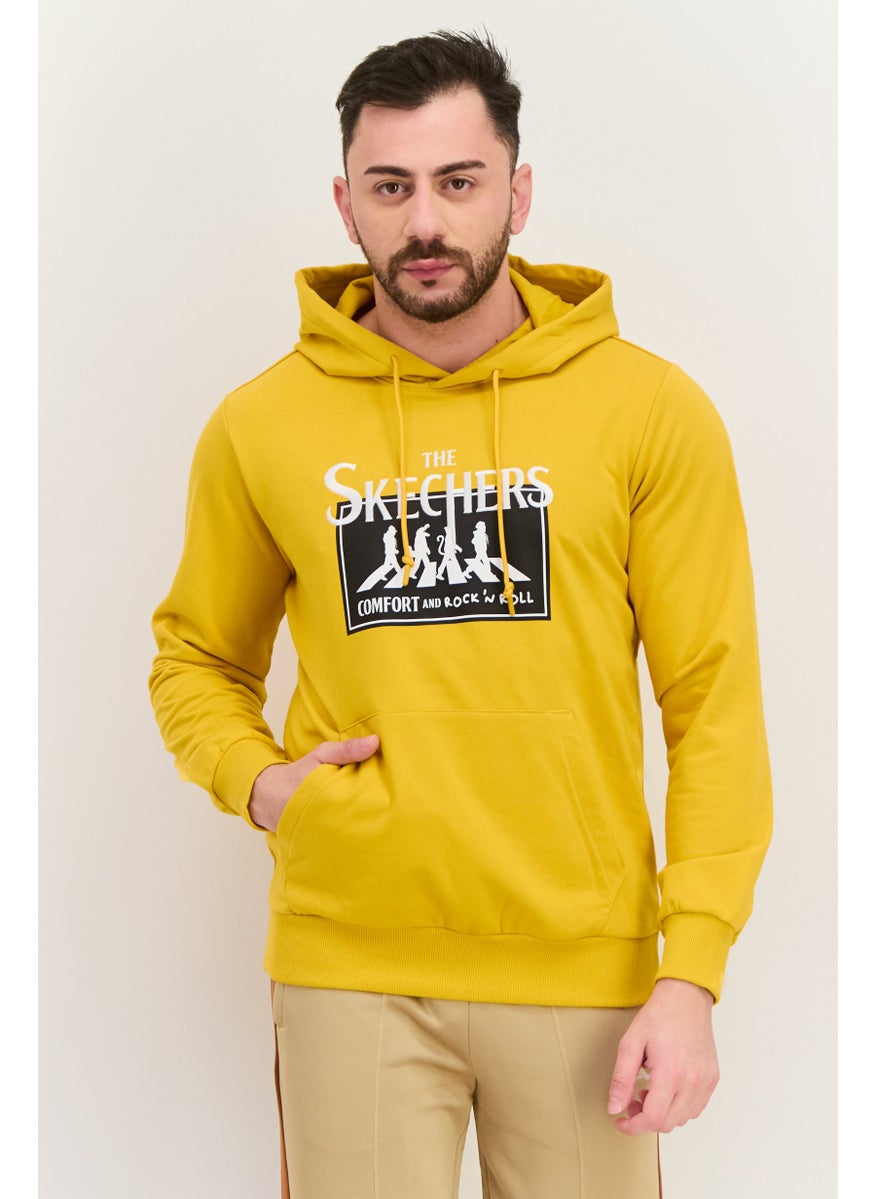 SKECHERS Men Sportswear Fit Long Sleeve Outdoor Sweatshirt, Yellow  - Image 1