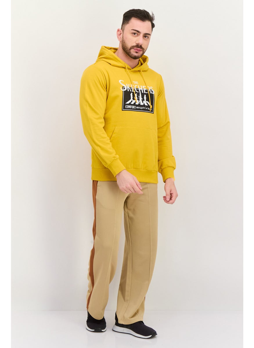 SKECHERS Men Sportswear Fit Long Sleeve Outdoor Sweatshirt, Yellow  - Image 4