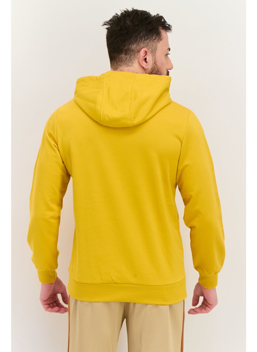 SKECHERS Men Sportswear Fit Long Sleeve Outdoor Sweatshirt, Yellow  - Image 3
