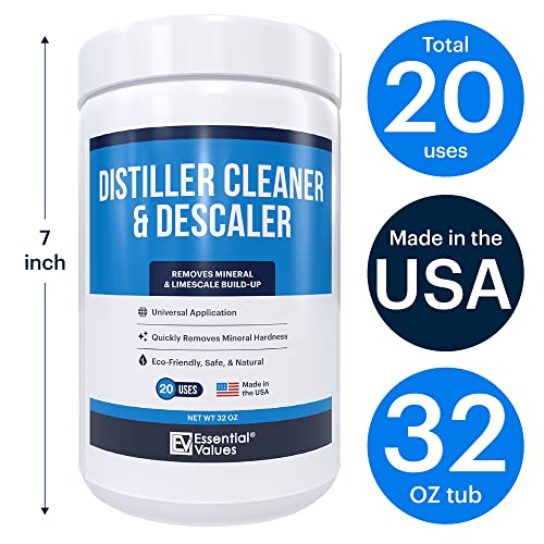 Essential Values Distiller Cleaner Descaler - 2 LBS Water Distiller Cleaner - Citric Acid for Cleaning Powder for Distilling Machines, Kettles - Remove Limescale & Mineral Buildup - Image 3