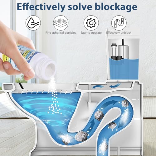 KLIFE Wild Tornado Pipe Dredge, Powerful Sink and Drain Cleaner Powder, Wild Tornado Sink and Drain Cleaner for Kitchen Toilet Pipeline Quick Cleaning Tool (2PCS) - Image 3