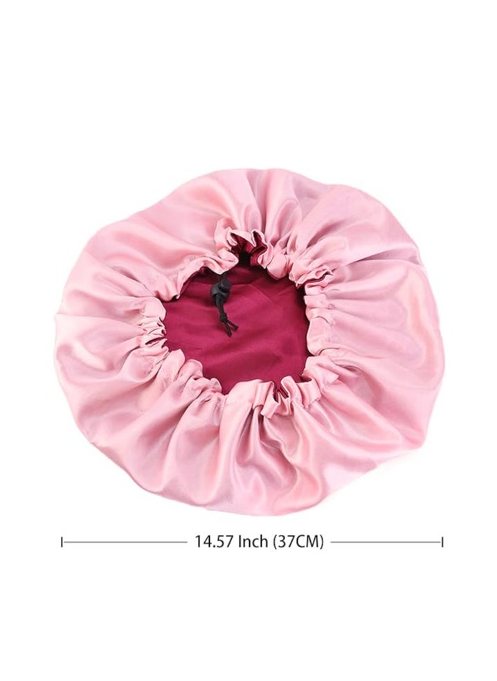 JoyousSto Women's adjustable reversible satin bonnet soft double sided sleep cap  - Image 3