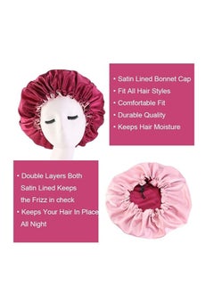 JoyousSto Women's adjustable reversible satin bonnet soft double sided sleep cap  - Image 5