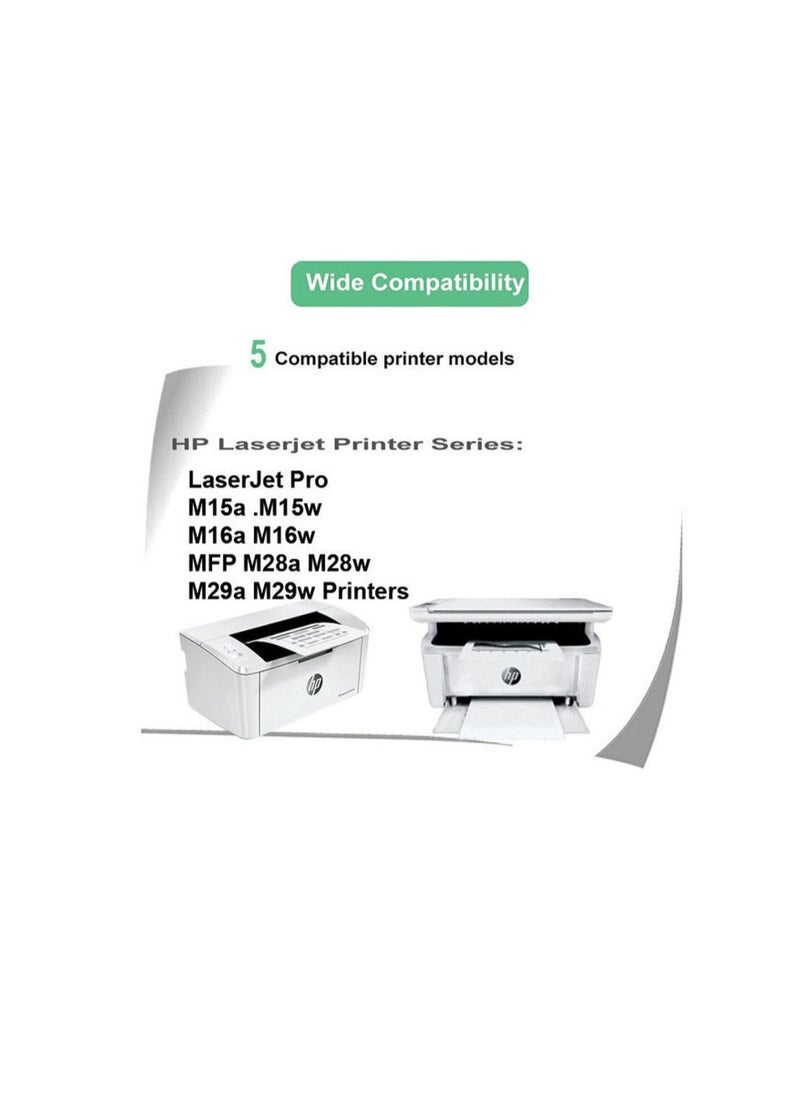 أوفيس ميكر مجموعة خراطيش حبر مكونة من قطعتين لطابعة HP Laserjet Pro M15 M16 MFP M28 M29a M29w أسود  - Image 3