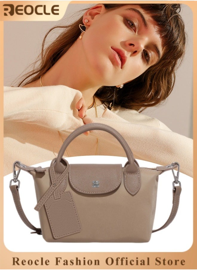 REOCLE Women's Shoulder Bag Crossbody Purse Messenger Bag Vegan Leather Ladies Clutch with Adjustable Strap Genuine Top Handle Handbags  - Image 1