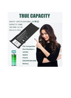 Zexen Zexen 56WH 33YDH Laptop Battery Compatible with Dell Inspiron 17 7000 7779 7778 7786 7773 2-in-1 15 7577 G3 15 3579 17 3779 G5 15 5587 G7 15 7588 8 Latitude 13 3380 14 3490 3590 3580  - Image 4