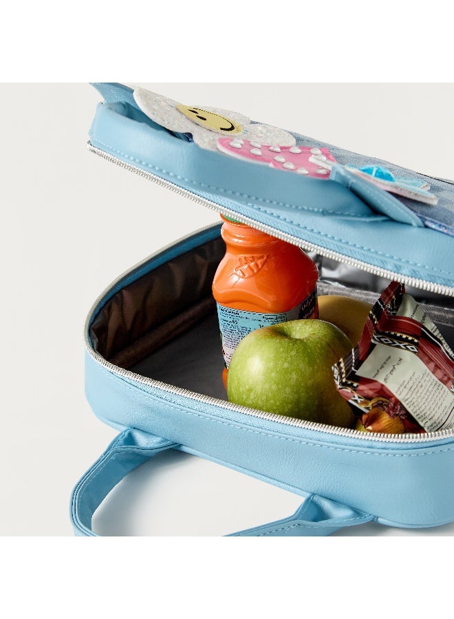 OMG Lunch Bag - Bella Denim - 1 Cmprt - Checker (Pvc) Light Blue \ 7.5X10X3.25 - Image 4