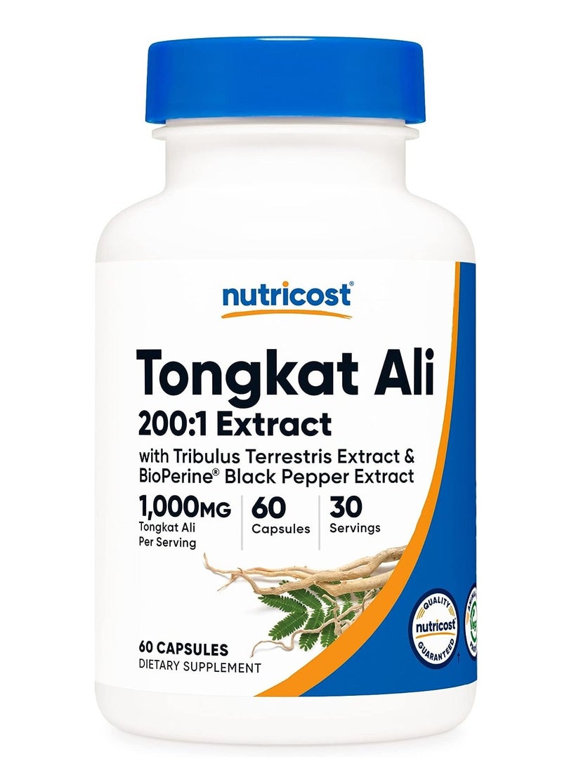 Nutricost Tongkat Ali 1000mg, 60 Capsules - Image 1