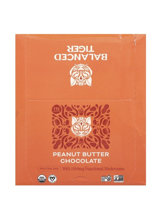 Balanced Tiger Balanced Tiger, Protein Bar, Peanut Butter Chocolate, 12 Bars, 1.55 oz (44 g) Each  - Image 1