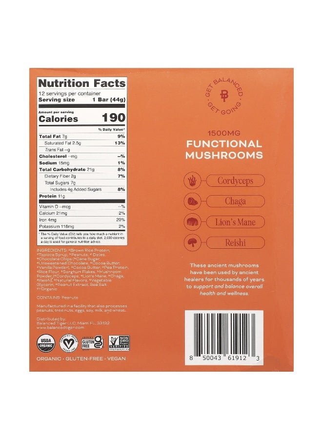 Balanced Tiger Balanced Tiger, Protein Bar, Peanut Butter Chocolate, 12 Bars, 1.55 oz (44 g) Each  - Image 2