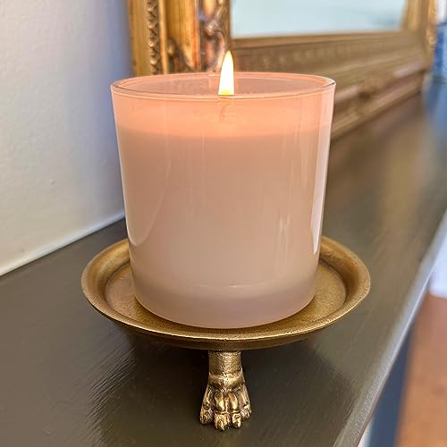 Hapton House 100% Solid Brass Clawfoot Candle Dish - Pedestal Dish - Candle Holder - Jewelry Holder - Perfect for Wax Candles, Rings, and Trinkets - Image 4
