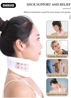 DUNISO Neck Brace for Neck Pain and Support, Adjustable Cervical Collar for Sleeping, Ergonomic Neck Stretcher, Neck Protectors Wraps Keep Vertebrae Stable and Aligned, Cervical Spine Pressure Relief  - Image 2