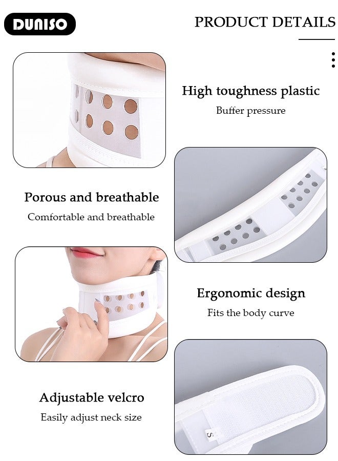 DUNISO Neck Brace for Neck Pain and Support, Adjustable Cervical Collar for Sleeping, Ergonomic Neck Stretcher, Neck Protectors Wraps Keep Vertebrae Stable and Aligned, Cervical Spine Pressure Relief - Image 3