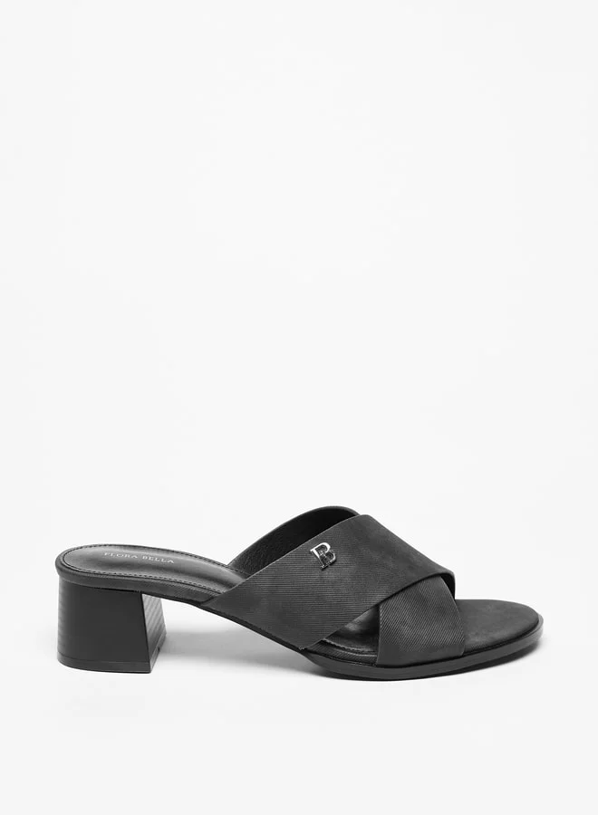 فلورا بيلا من شو إكسبرس Women's Cross Strap Slip-On Sandals With Block Heels Ramadan Collection