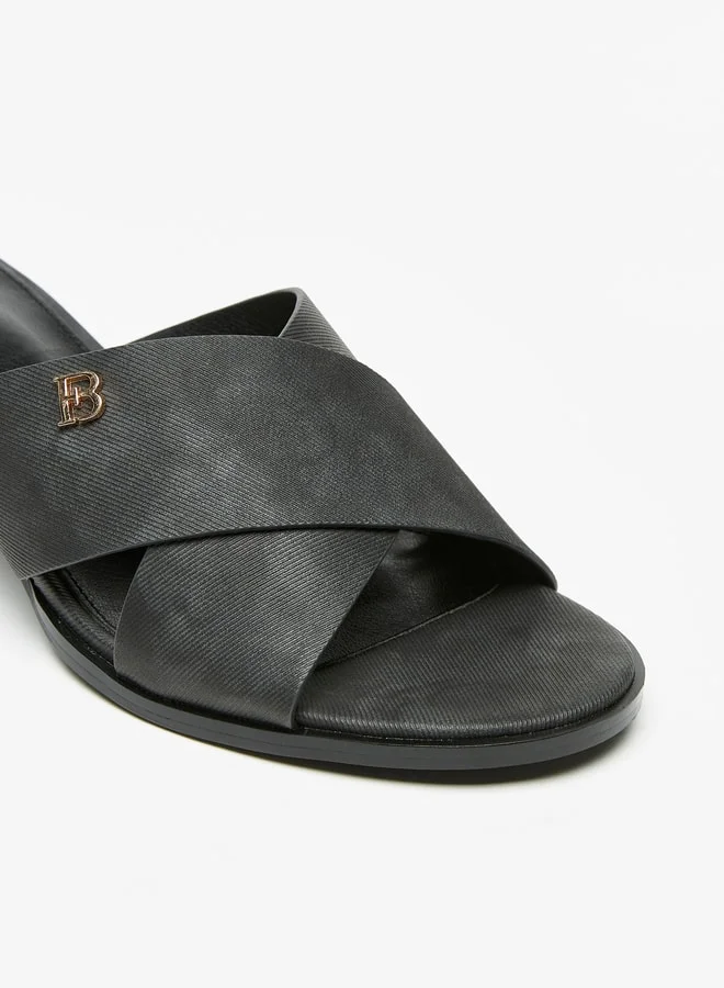 فلورا بيلا من شو إكسبرس Women's Cross Strap Slip-On Sandals With Block Heels Ramadan Collection