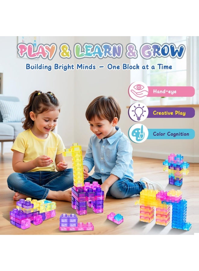 Gummy Bloc Soft Sensory Building Blocks - 40pcs Flexible TPR Construction Toy, Multiple Colors & Shapes, Safe for Toddlers 3+, STEM Learning & Fidget Toy for Kids - Image 4