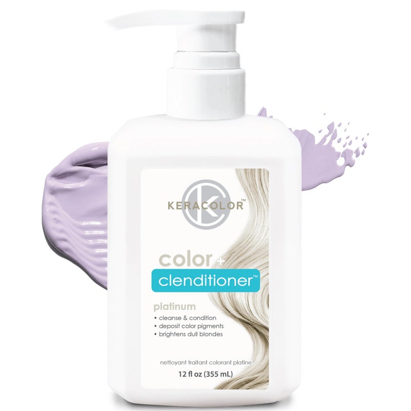 Keracolor Clenditioner PLATIUM Hair Dye - Semi Permanent Hair Color Depositing Conditioner, Cruelty-free, 12 Fl. Oz. - Image 1