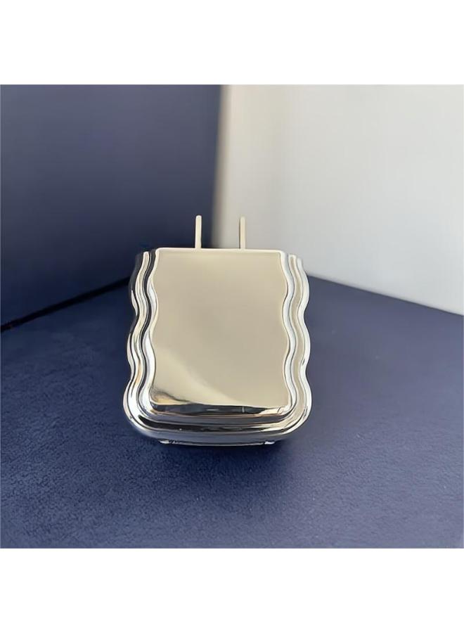 Electroplating 20W Charging Head Protective Case For Apple 20/18W Fast Charging Three-dimensional Wave Charger Protective Case-Specifications:Stacked Wave Style + Electroplating Silver - Image 3