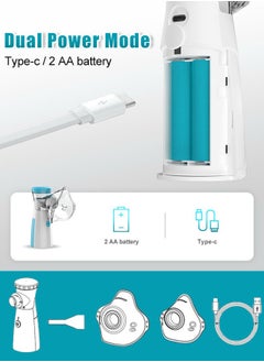 Super ZYouth Nebulizers USB Rechargeable Portable Nebulizer Machine for Adults and Children Ultrasonic Mesh Inhalators with Masks and Mouthpieces for Home and Travel Use  - Image 3