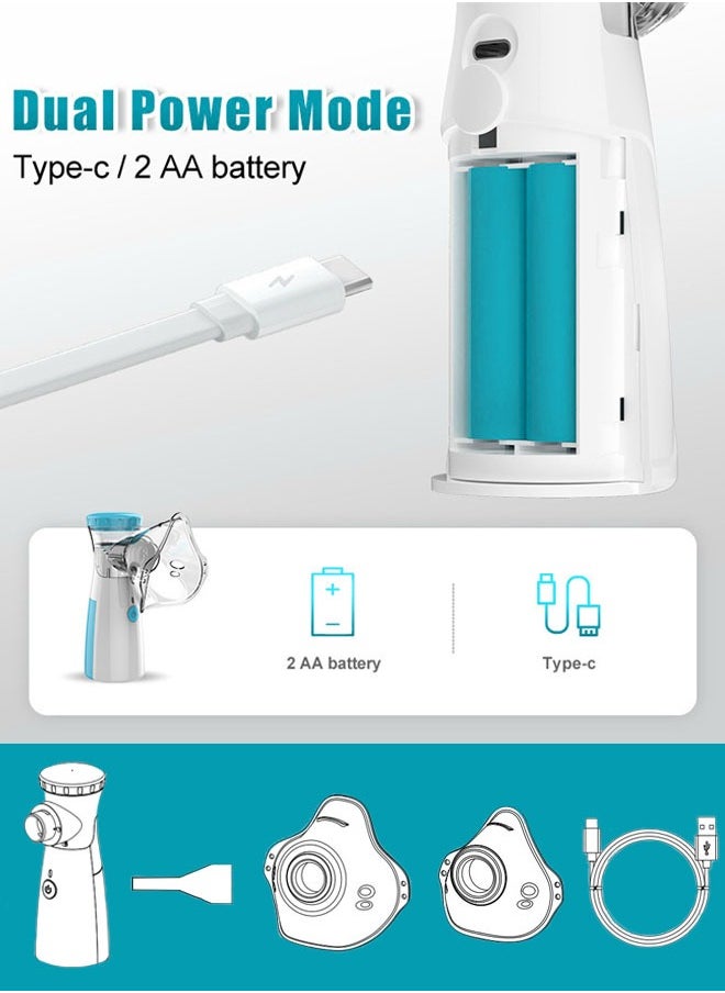 Super ZYouth Nebulizers USB Rechargeable Portable Nebulizer Machine for Adults and Children Ultrasonic Mesh Inhalators with Masks and Mouthpieces for Home and Travel Use  - Image 3