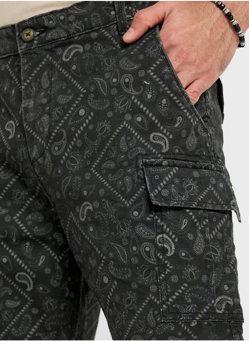 BRAVE SOUL Elasticated Waist Drawcord Button Shorts