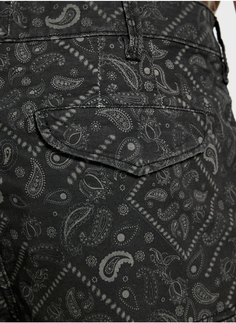 BRAVE SOUL Elasticated Waist Drawcord Button Shorts